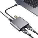 АДАПТЕР-ХАБ 4 В 1 2X HDMI 4K ПОДАЧА ПИТАНИЯ USB ДОК-СТАНЦИЯ USB C