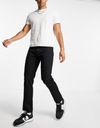 Čierne džínsy s rovnými nohavicami defekt W36 L32 Strih rovný