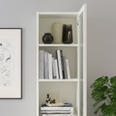 IKEA BILLY / OXBERG Regál biele sklo 40x30x202 cm Hĺbka nábytku 30 cm