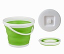 СИЛИКОНОВОЕ ВЕДРО ДЛЯ ВОДЫ, СКЛАДНОЕ, ПОРТАТИВНОЕ, С КРЫШКОЙ, УНИВЕРСАЛЬНОЕ, 5Л