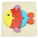 ДЕРЕВЯННЫЙ КРАСОЧНЫЙ ПАЗЛ С РЫБАМИ