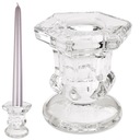 ЭЛЕГАНТНЫЙ МАЛЕНЬКИЙ СТЕКЛЯННЫЙ ПОДСВЕЧНИК ДЛЯ НАСТОЛЬНОЙ СВЕЧИ