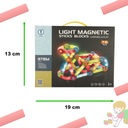 Magnetické kocky LED magnetic sticks veľké svietiace tyčinky pre malé dz Pohlavie chlapci dievčatá