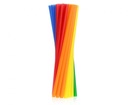 Трубочки пластиковые 19см, разноцветные, многоразовые, 200 шт.