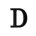 LITERA NA DOM PLASTIKOWA 9cm CZARNA 