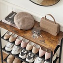Полка для обуви в деревенском стиле, индустриальный лофт