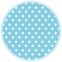 МАКИ БУМАЖНЫЕ ТАРЕЛКИ ГОЛУБЫЕ ТОЧКИ Ø227 X8