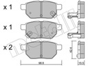 ZAPATAS PARTE TRASERA TOYOTA YARIS 1.0-1.8 05-12 AURIS E15 1.4-1.8 07-12 