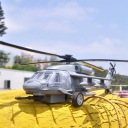 Модель вертольота. Іграшка. Подарунок до свята. Колекція моделей літаків. Сірий