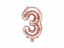 Набор воздушных шаров №3 на третий день рождения розовое золото