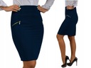 BIZNESOWA MODNA SPÓDNICA Z SUWAKAMI Roz.40