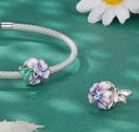 Подвески-подвески-цветы Подвески-стрекозы Кулон, серебро