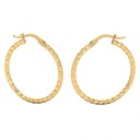 KARBOWANE ZŁOTE KOLCZYKI KOŁA KÓŁKA OKRĄGŁE 585