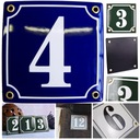 АДРЕСНАЯ ДОСКА НОМЕР ДОМА МЕТАЛЛИЧЕСКАЯ ТАБЛИЧКА ДЛЯ ДОМА 12х12 СМ Эмалированная