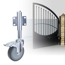 Колесо для ворот, регулируемая высота, поворотное на 360 градусов железное опорное колесо для ворот, серое