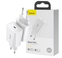 БЫСТРОЕ СЕТЕВОЕ ЗАРЯДНОЕ УСТРОЙСТВО BASEUS МОЩНЫЙ ИСТОЧНИК ПИТАНИЯ USB-C TYPE-C QC 3.0 PD 20 Вт