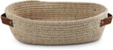 2 ks úložný kôš bavlnený kôš s lanom kožená tkaná rukoväť Hmotnosť (s balením) 0.51 kg