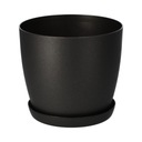 КРЫШКА ДЛЯ ЦВЕТОЧНОГО ГОРШКА ЦВЕТОЧНЫЙ ВАЗ 14см ДЛЯ ЦВЕТОВ ПОДСТАВКА МАТОВЫЙ ГРАФИТ ПЛАСТИК