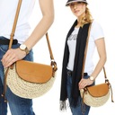 СУМКА НА ПЛЕЧО СУМКА В БОХО СОЛОМА из экокожи