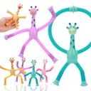 4X TELESKOPOWA PRZYSSAWKA ŻYRAFA FIGURKA SPRĘŻYNKA ROZCIĄGAJĄCE ZABAWKI