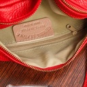 Kožená dámska kabelka poštárka červená dvojko Hlavná tkanina iná