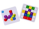 Gra ZRĘCZNOŚCIOWA Układanka Kostki Puzzle Klocki Karty Fiszki Na Refleks Minimalna liczba graczy 1