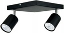 ТОЧЕЧНЫЙ ПОДВИЖНЫЙ ПОТОЛОЧНЫЙ СВЕТИЛЬНИК, ЧЕРНЫЙ, КВАДРАТНЫЙ ПОТОЛОЧНЫЙ СВЕТИЛЬНИК, GU10, РЕГУЛИРУЕМЫЙ ДЛЯ СВЕТОДИОДОВ