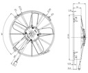 VENTILIATORIUS ĮSIURBIMO 24V 305MM\/12' TIPAS IŠMET. DUJŲ VA01-BP70 nuotrauka 2