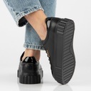 Женская кожаная обувь Черные кроссовки FILIPPO на платформе на шнуровке 40