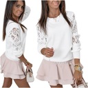 ЭЛЕГАНТНЫЙ ДЖЕМПЕР С КРУЖЕВНЫМИ РУКАВАМИ ОСТИН! WZ.1 С/М