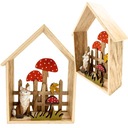 ДЕРЕВЯННЫЙ ОРНАМЕНТ ОСЕННИЙ УКРАШЕНИЕ ПЕЙЗАЖА ЛИСНОГО ДОМА