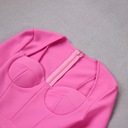 Stylowe strusi pióra mankiet Spódnica bandażow SL Dominujúca farba ružová