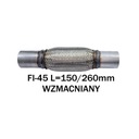 ГИБКИЙ СОЕДИНИТЕЛЬ ГЛУШИТЕЛЯ FI-45 С ТРУБКАМИ