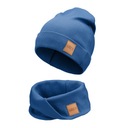 Комплект шапка и шарф детский, полосатый, однослойный, весна, 54-60 л