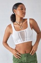 Urban Outfitters NH5 uqh biely crop top na ramienka výrez M Dominujúci materiál polyamid