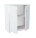 2D WHITE комод двухдверный, книжный шкаф с полкой, ROB