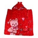 Plášťová pončo bunda s kapucňou pre novorodenca červená 3 Dominantný materiál iný