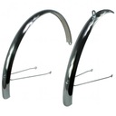 CS011 Крылья велосипедные Сталь 28, серебристые