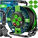 PRZEDŁUŻACZ BĘBNOWY BUDOWLANY DUŻY METALOWY BĘBEN DŁUGI 50M 3x2,5MM