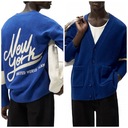 ZARA МУЖСКОЙ СИНИЙ КАРДИГАН ПОДПИСАТЬСЯ XL ВЕСНА