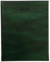 Еженедельный календарь-книга А4 2024, экокожа, MARBLE GREEN