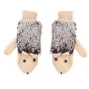 Univerzálne vlnené rukavice so vzorom ježka Jeseň