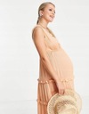 Asos Maternity XXJ bql MAXI ŠATY FALBANY VÝŠIVKA S Veľkosť S