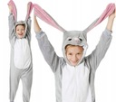 Teplé pyžamo králik zajac uši kigurumi oblečenie zateplené prevlek Dominujúci materiál polyester