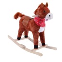 Коричневая лошадь Лошадь-качалка