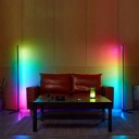 Rohová stojaca podlahová lampa RGB LED + diaľkový ovládač Farba čierna viacfarebná