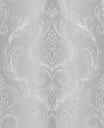 СЕРЕБРЯНЫЕ ВИНИЛОВЫЕ ОБОИ, ОРНАМЕНТ-ДАМАСТНЫЙ УЗОР