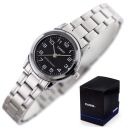 ЧАСЫ ЖЕНСКИЕ CASIO LINDA, цифры, стальной браслет + КОРОБКА + ГРАВИРОВКА