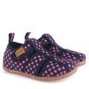 ДЕТСКИЕ ТАПОЧКИ EMEL на липучке темно-синие с розовыми звездами 101-3 R 29