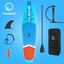 TSUNAMI SUP BOARD НАДУВАННАЯ ДОСКА ДЛЯ ВЕСЛА ВЕСЛО ДЛЯ ПЛАВАНИЯ КАЯК 320 СМ